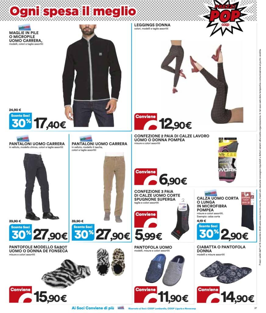 volantino Coop Lombardia Ipercoop 1 novembre 2023 pagina 27