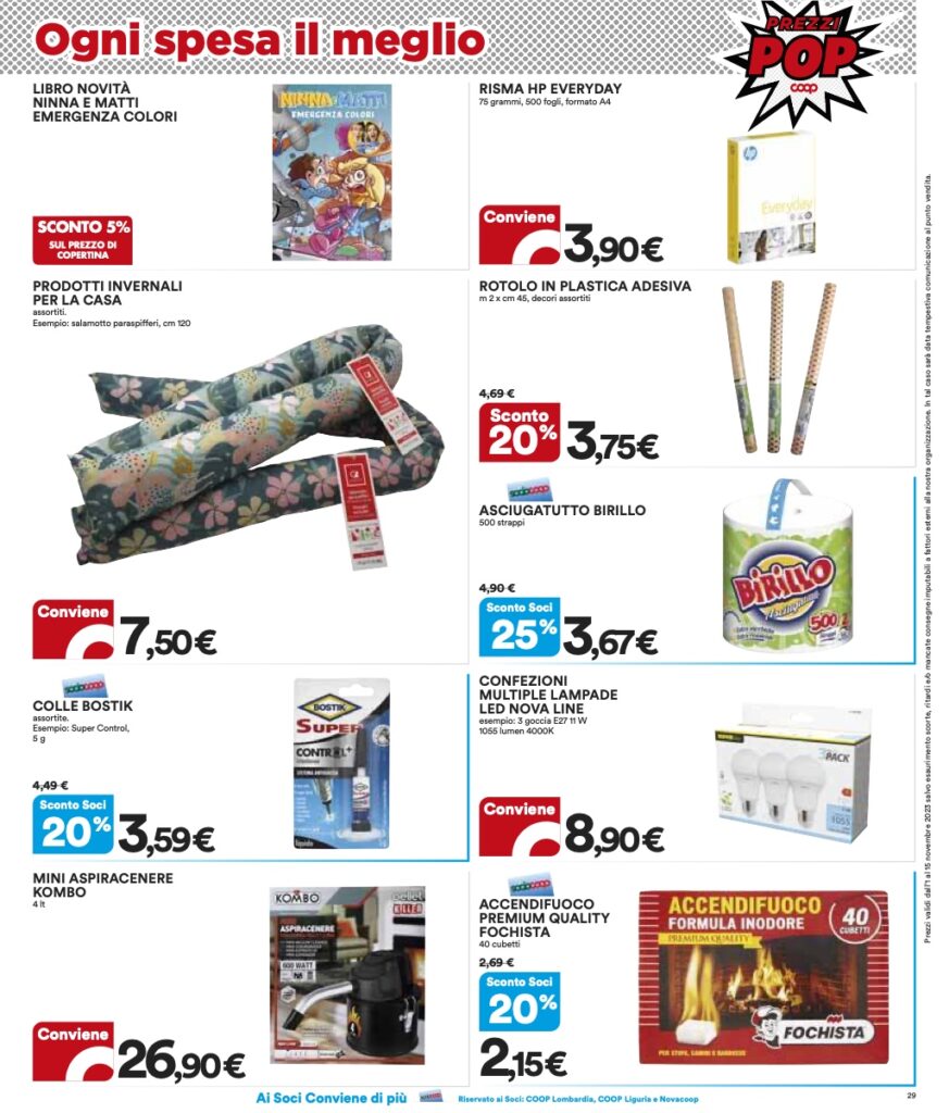 volantino Coop Lombardia Ipercoop 1 novembre 2023 pagina 29