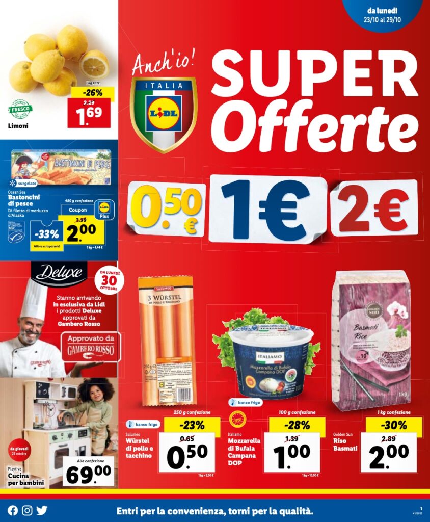volantino Lidl 23 ottobre 2023 pagina 01