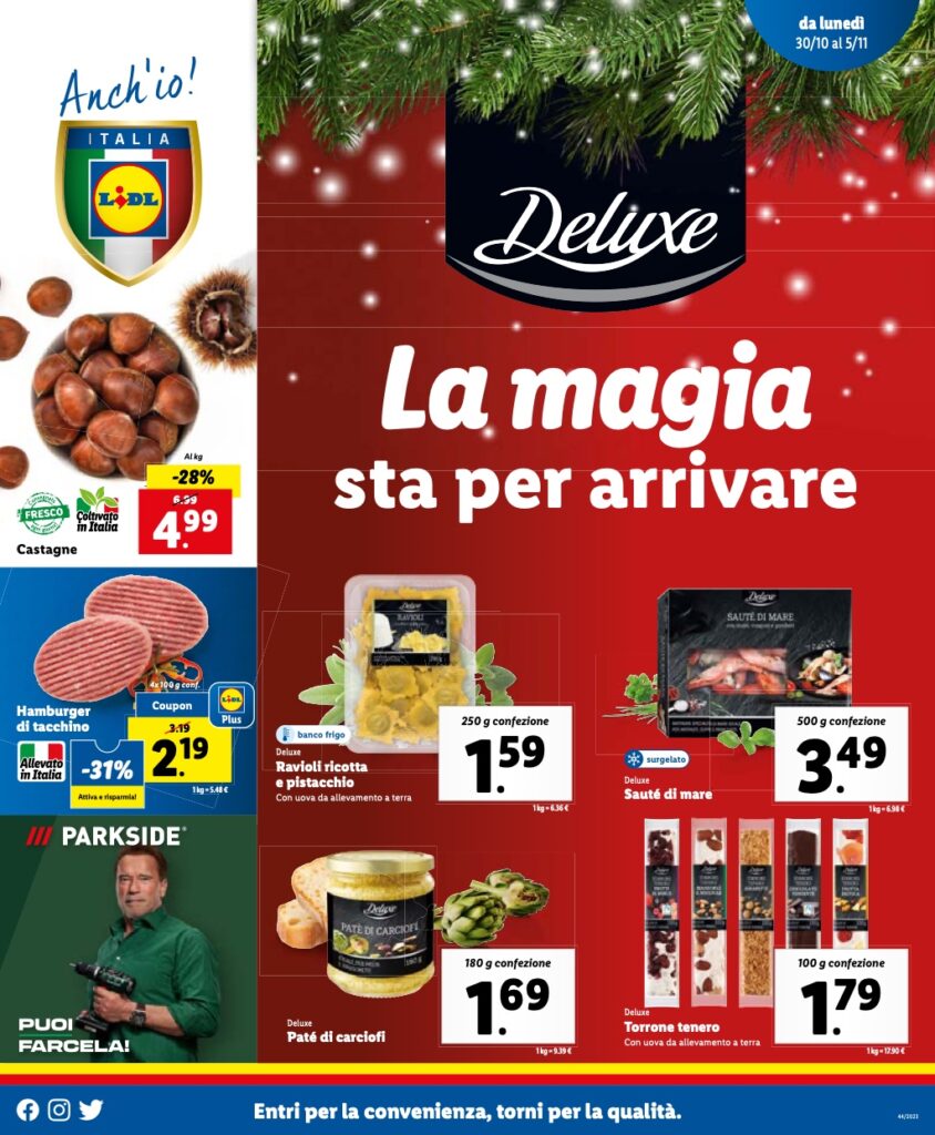 volantino Lidl 30 ottobre 2023 pagina 01