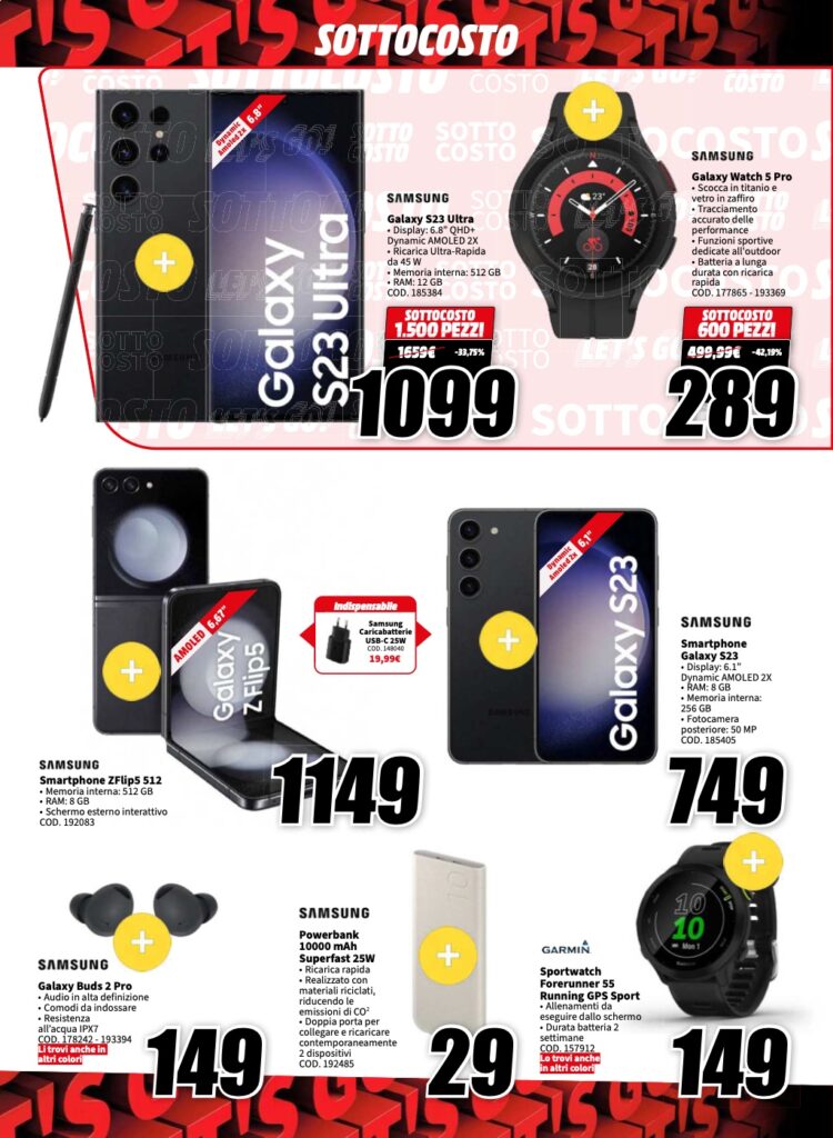 volantino MediaWorld sottocosto 6 ottobre 2023 pagina 02