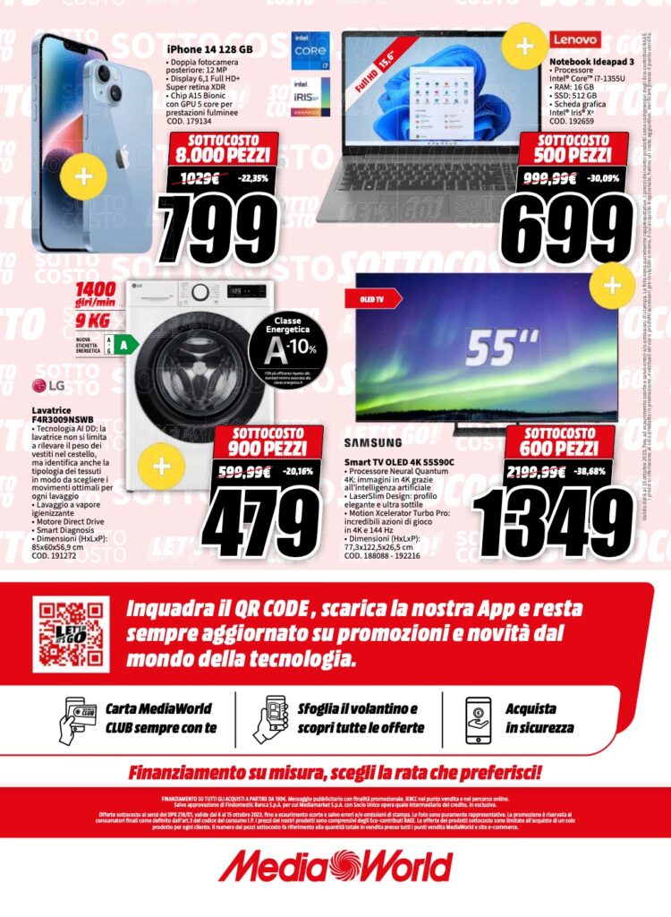 volantino MediaWorld sottocosto 6 ottobre 2023 pagina 36