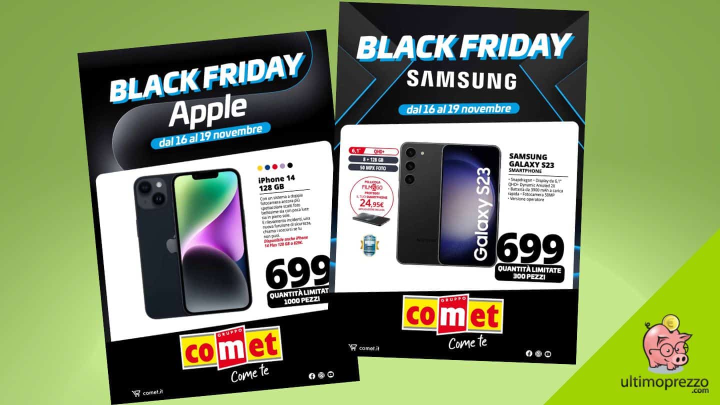Black Friday Apple o Samsung? Comet ha uno speciale per tutti