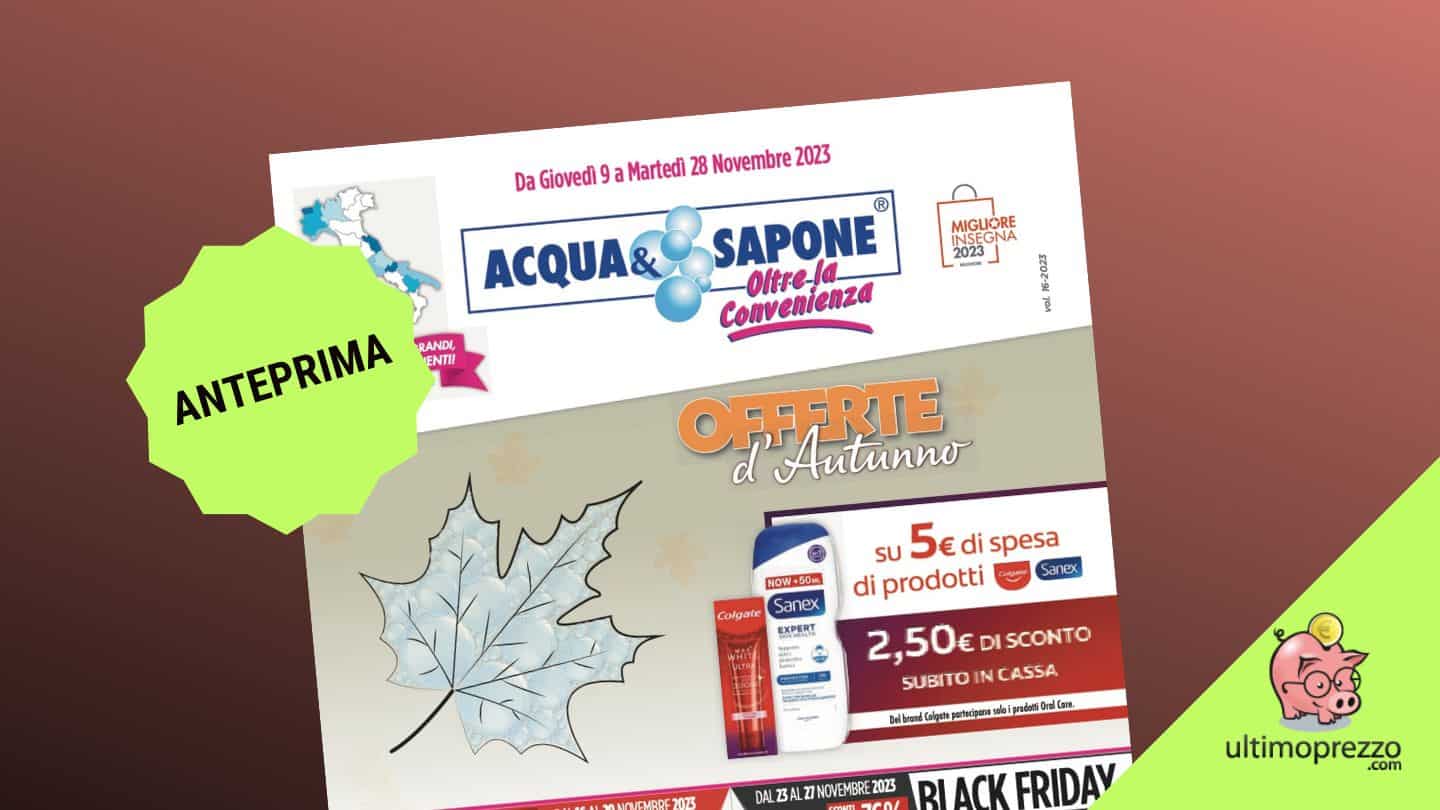 Anteprima volantino Acqua e Sapone del Black Friday 2023: sconti eccezionali su Oral-B, Braun, Imetec