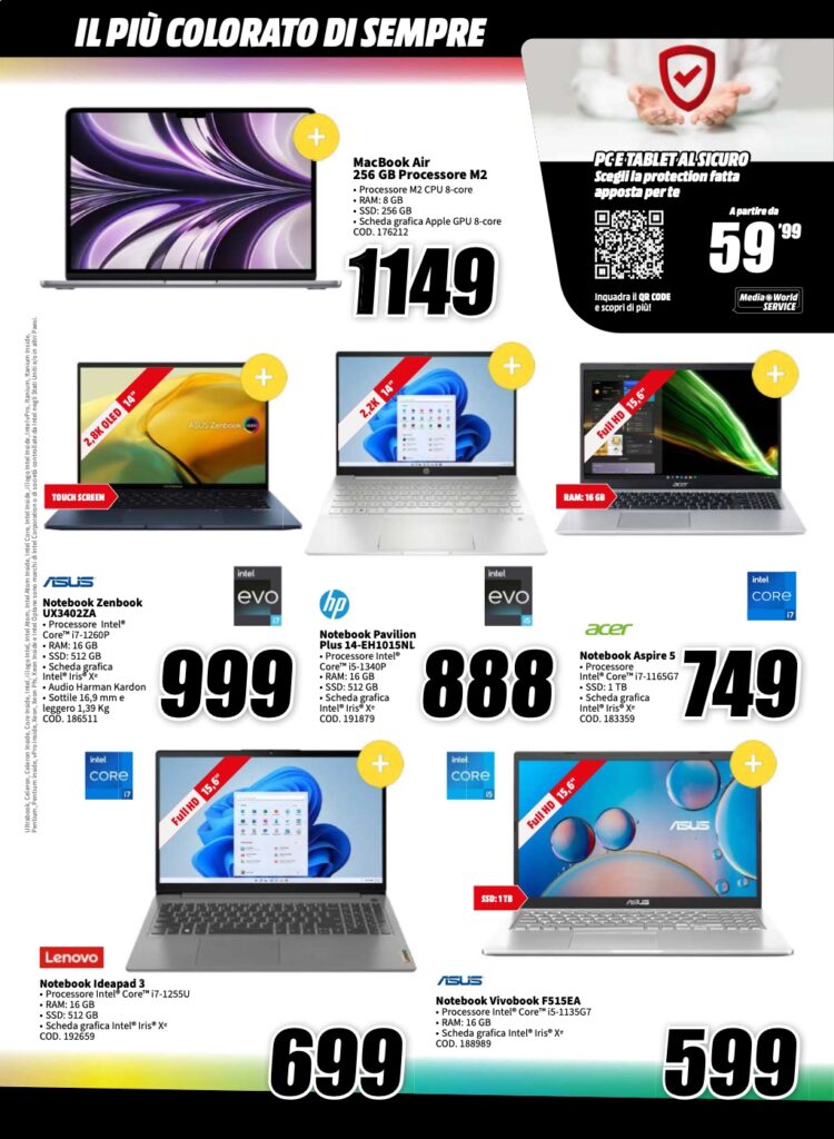 volantino Black Friday MediaWorld 13 novembre 2023 pagina 07