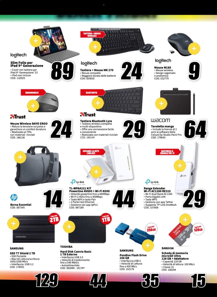 volantino Black Friday MediaWorld 13 novembre 2023 pagina 10