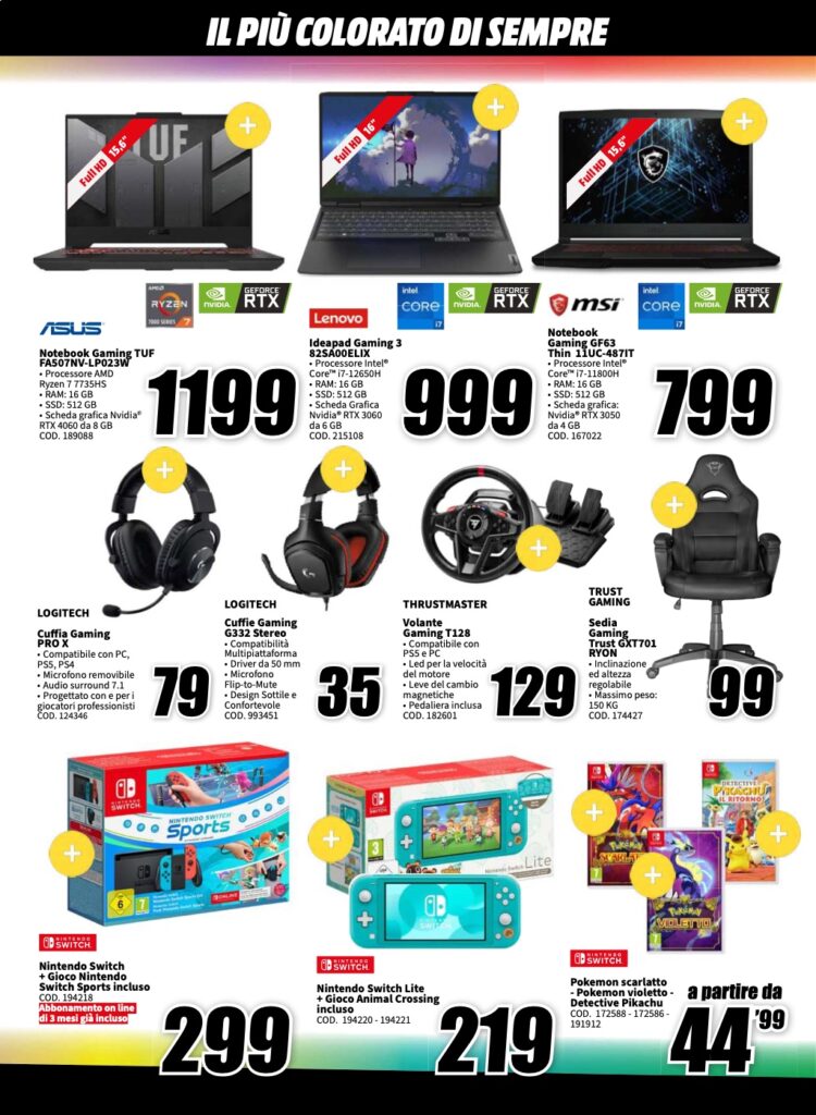 volantino Black Friday MediaWorld 13 novembre 2023 pagina 11