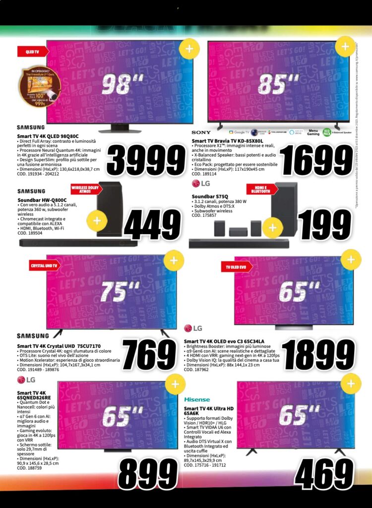 volantino Black Friday MediaWorld 13 novembre 2023 pagina 12