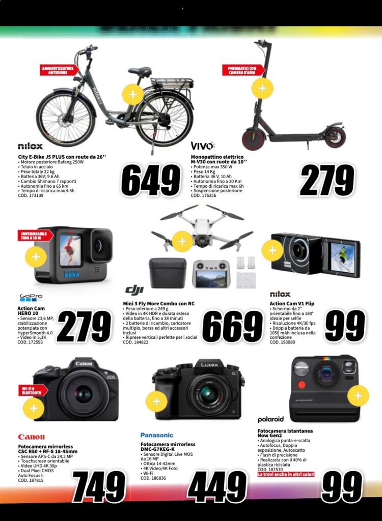 volantino Black Friday MediaWorld 13 novembre 2023 pagina 16