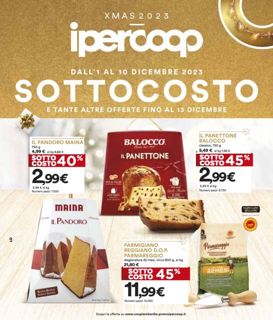 volantino Coop Lombardia sottocosto 1 dicembre 2023 pagina 01