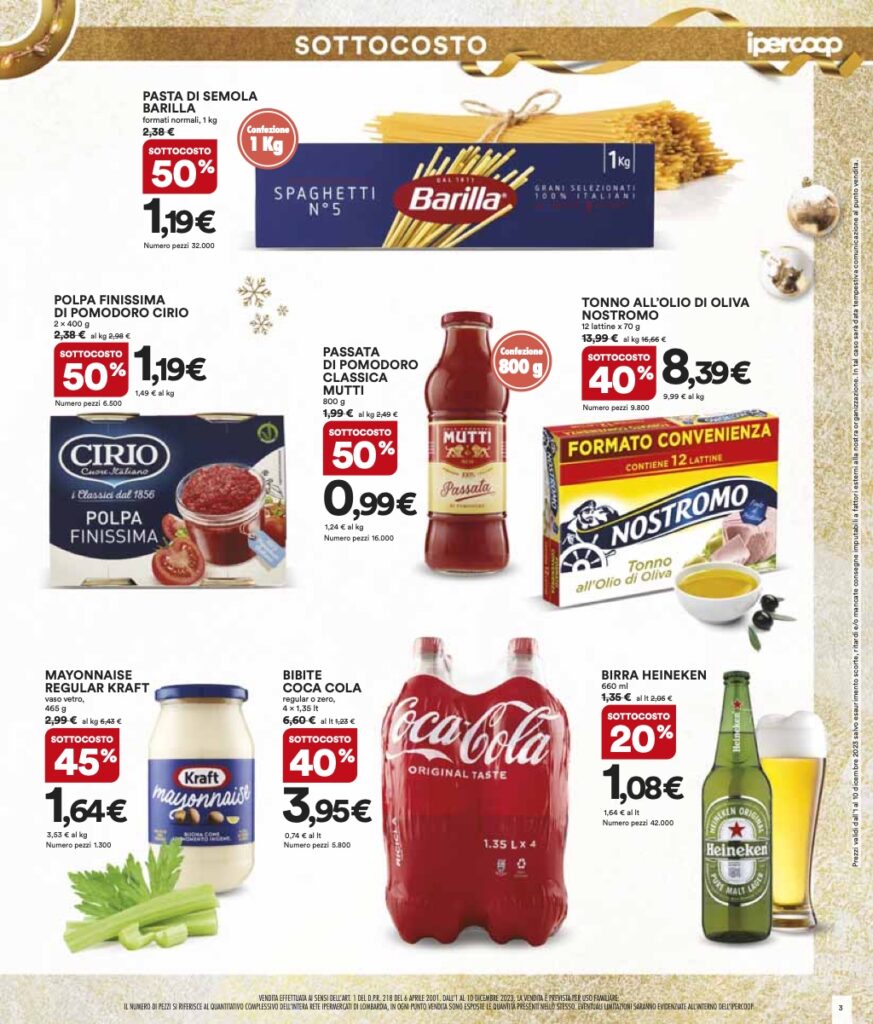 volantino Coop Lombardia sottocosto 1 dicembre 2023 pagina 03
