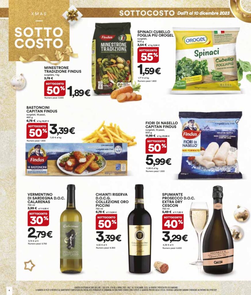 volantino Coop Lombardia sottocosto 1 dicembre 2023 pagina 04