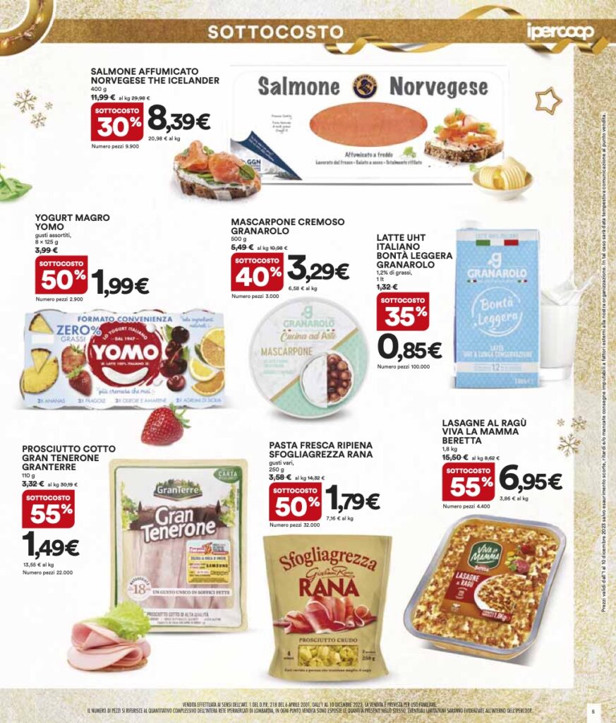 volantino Coop Lombardia sottocosto 1 dicembre 2023 pagina 05
