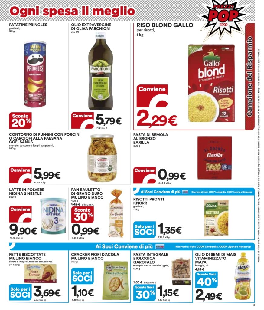 volantino Coop Lombardia sottocosto 1 dicembre 2023 pagina 13
