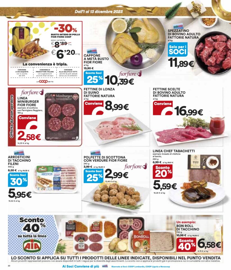 volantino Coop Lombardia sottocosto 1 dicembre 2023 pagina 20