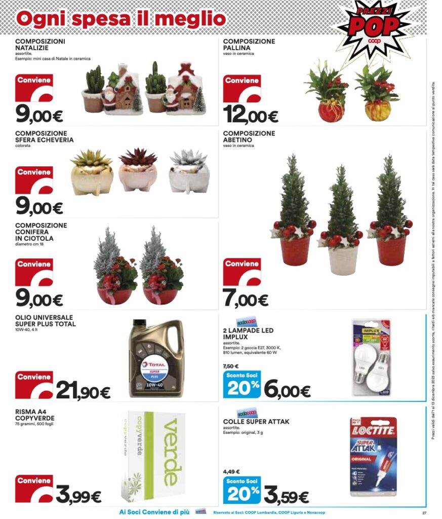 volantino Coop Lombardia sottocosto 1 dicembre 2023 pagina 27