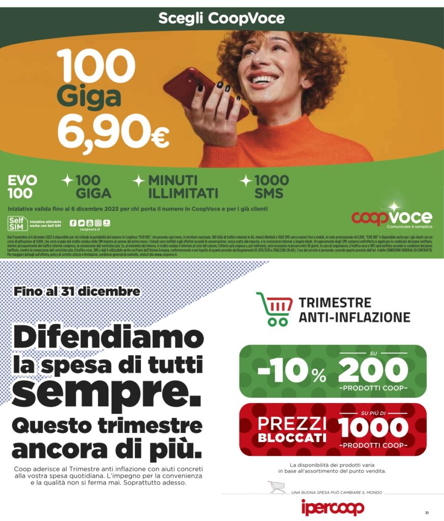 volantino Coop Lombardia sottocosto 1 dicembre 2023 pagina 31