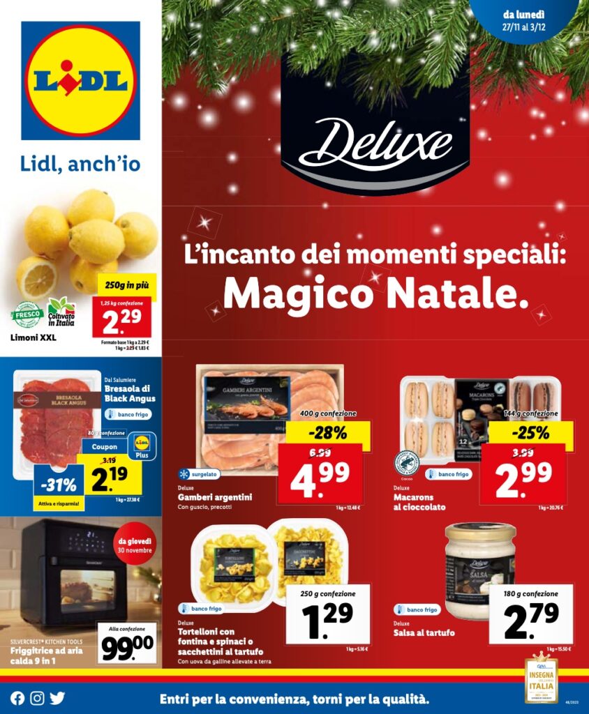 volantino Lidl 27 novembre 2023 pagina 01