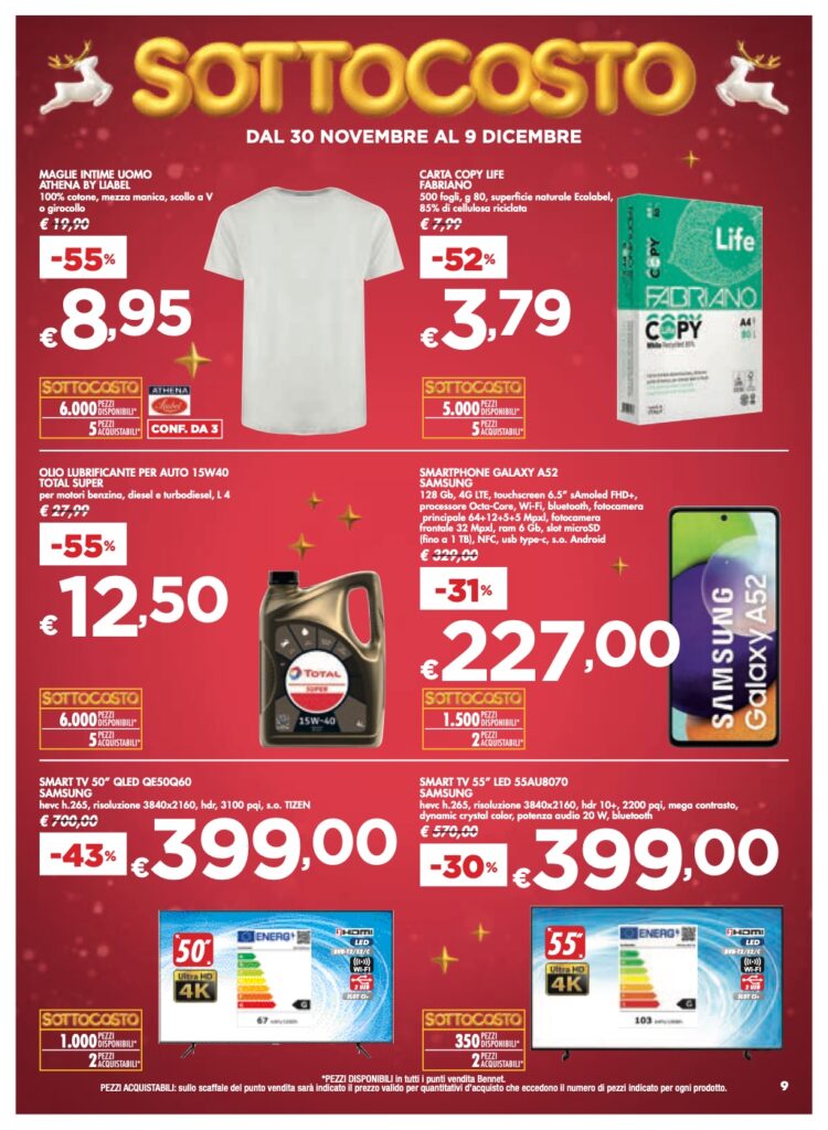 volantino sottocosto Bennet 30 novembre 2023 pagina 09