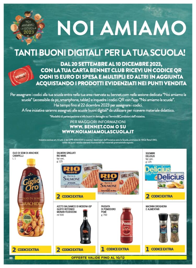 volantino sottocosto Bennet 30 novembre 2023 pagina 32