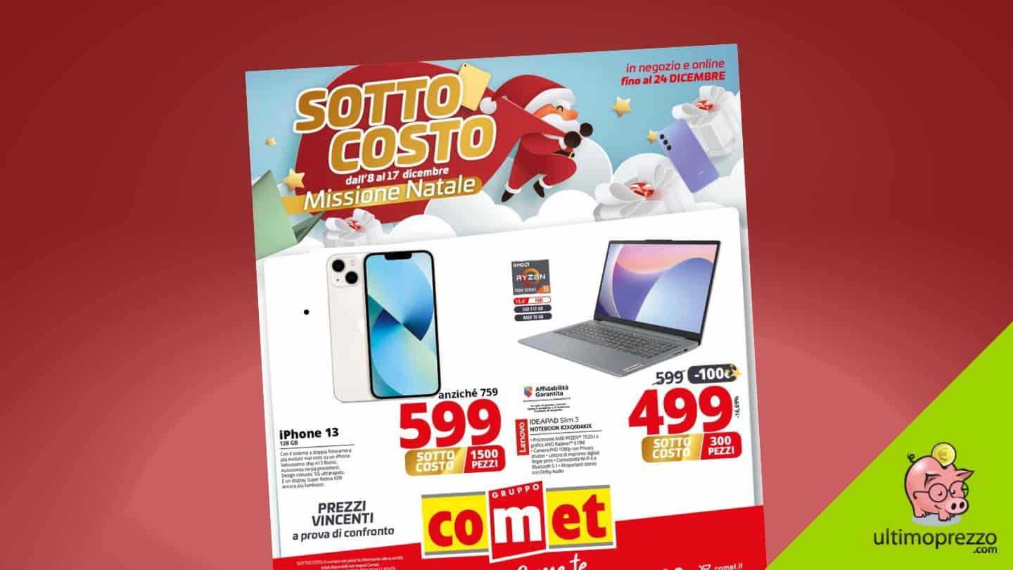 Sottocosto Comet di Natale 2023 con Apple iPhone 15 a 839 Euro: game, set, match!