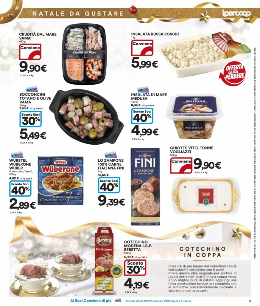 volantino Coop Lombardia 14 dicembre 2023 pagina 13
