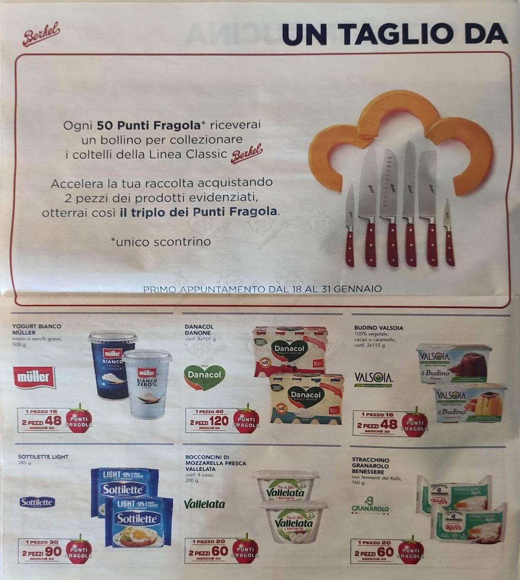 Coltelli Esselunga, la collezione Berkel dal 18 gennaio 2024 sfida