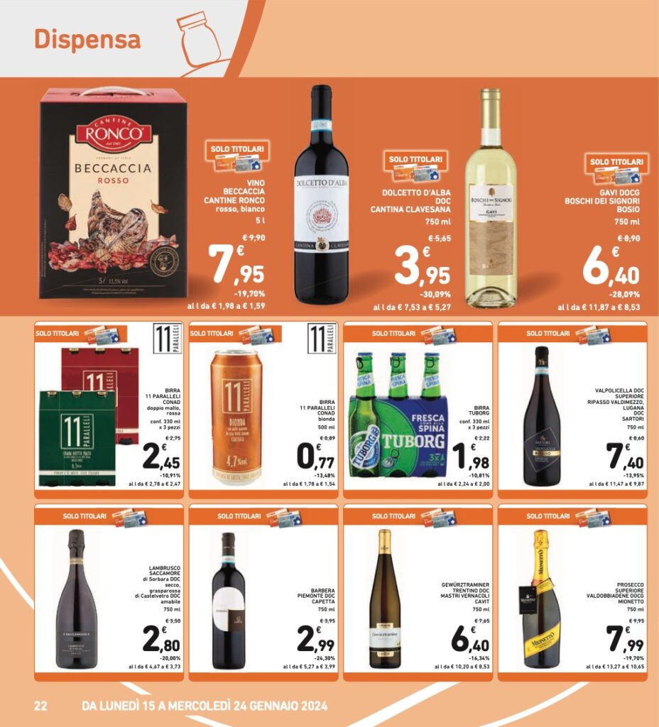 volantino Conad 15 gennaio 2024 pagina 22