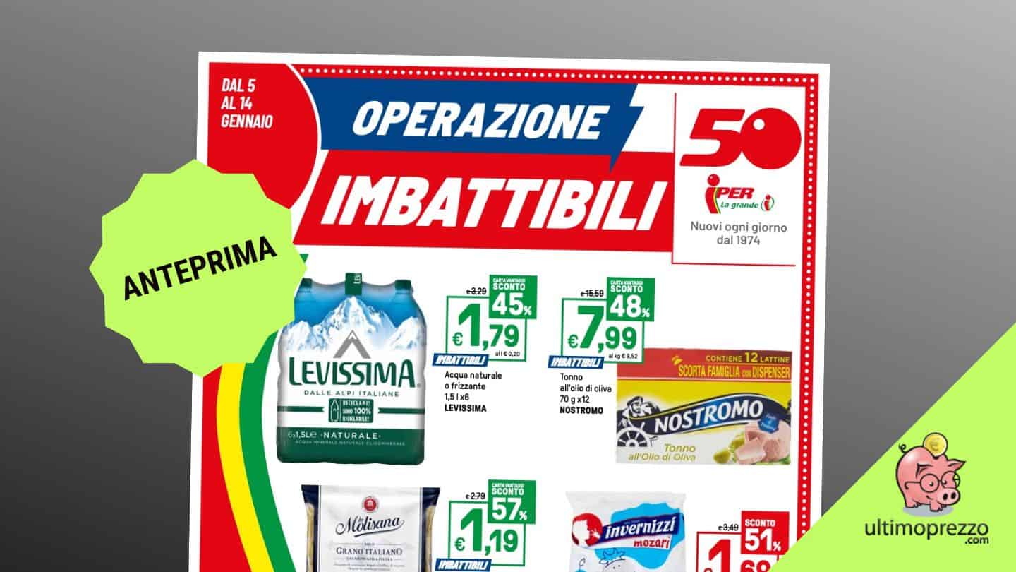 Volantino Iper la grande I, il 2024 inizia con gli Imbattibili: le offerte 5-14 gennaio