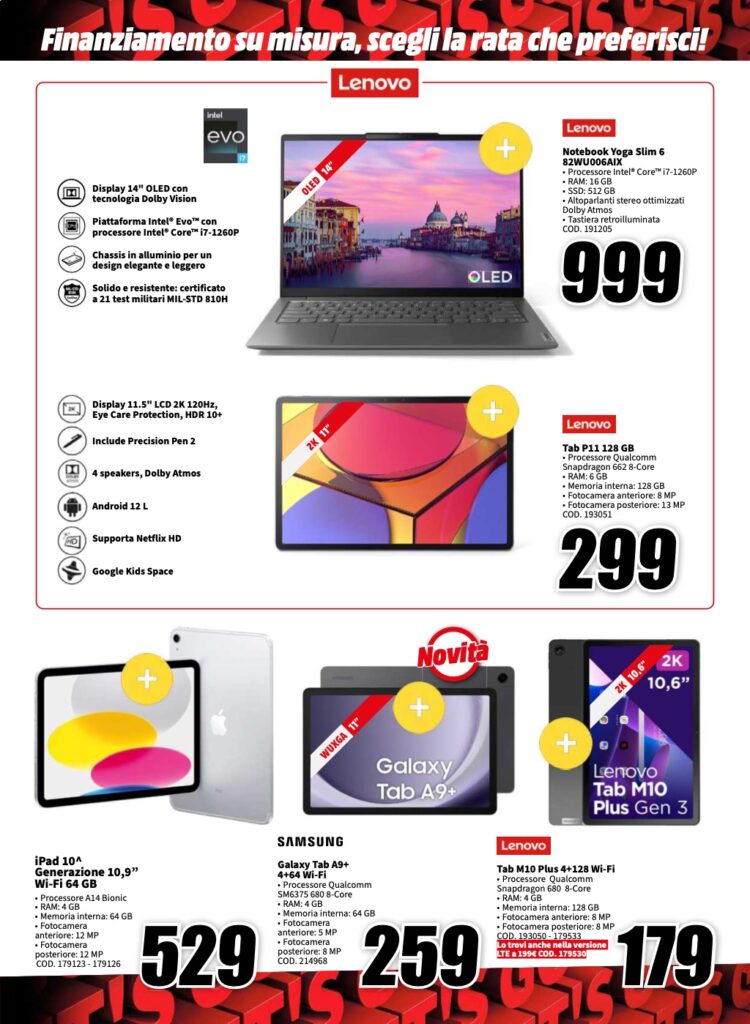 volantino MediaWorld 15 gennaio 2024 pagina 13