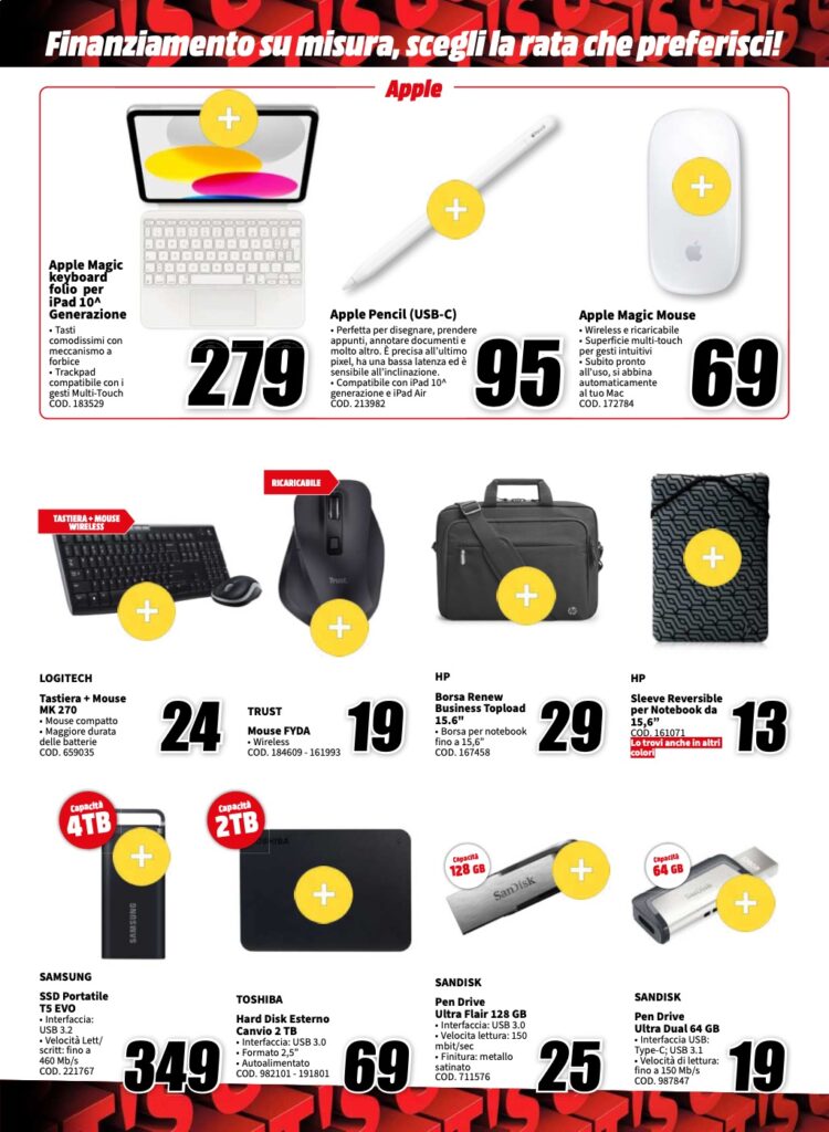 volantino MediaWorld 15 gennaio 2024 pagina 15