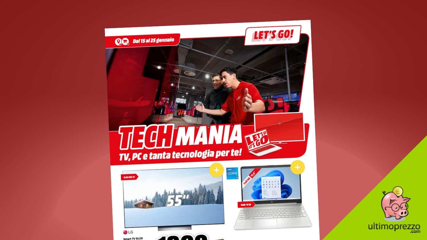 Bonus TV MediaWorld 2024, nel volantino dal 15 gennaio lo sconto si fa in pollici: ecco come!