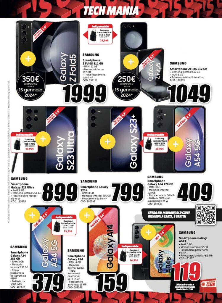 volantino MediaWorld 5 gennaio 2024 pagina 03