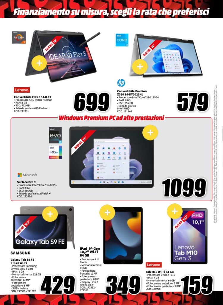 volantino MediaWorld 5 gennaio 2024 pagina 12