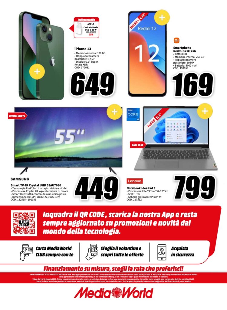 volantino MediaWorld 5 gennaio 2024 pagina 32