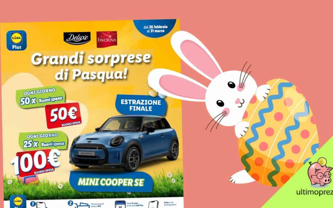 Concorso di Pasqua Lidl 2024, in palio Mini Cooper SE e buoni spesa: ecco come provare a vincere!