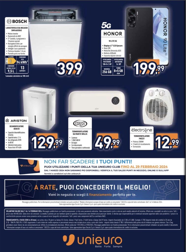 volantino Unieuro 1 febbraio 2024 pagina 12