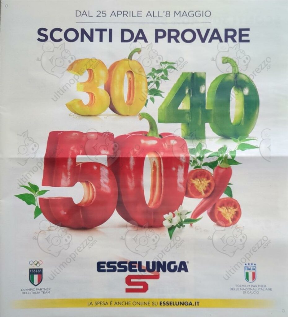 volantino Esselunga 25 aprile 2024 pagina 01