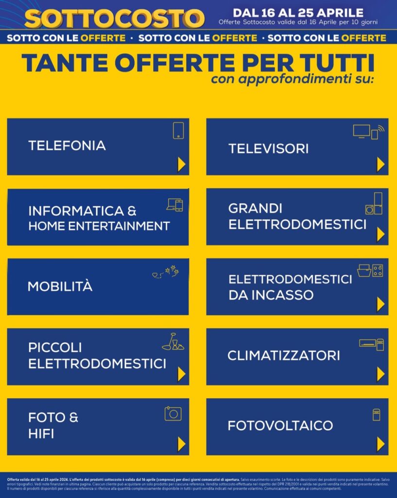 volantino Euronics sottocosto 16 aprile 2024 pagina 02