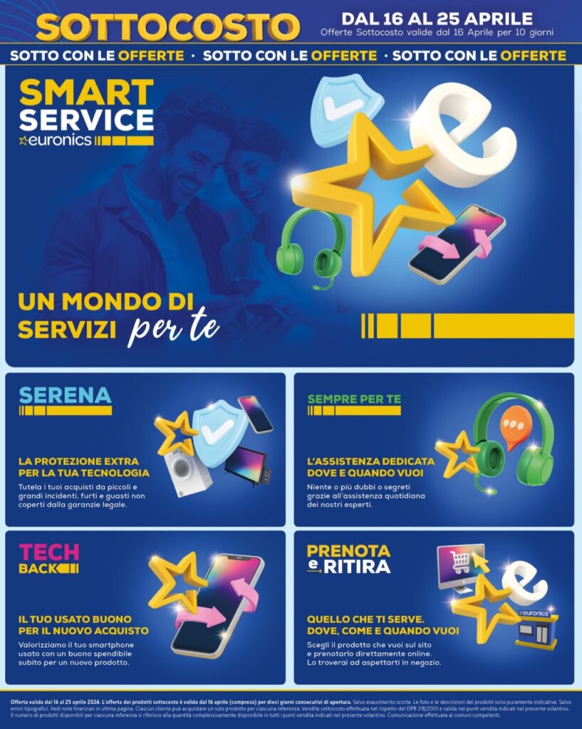 volantino Euronics sottocosto 16 aprile 2024 pagina 15