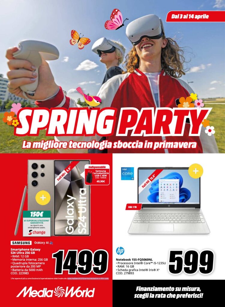 volantino MediaWorld 3 aprile 2024 pagina 01