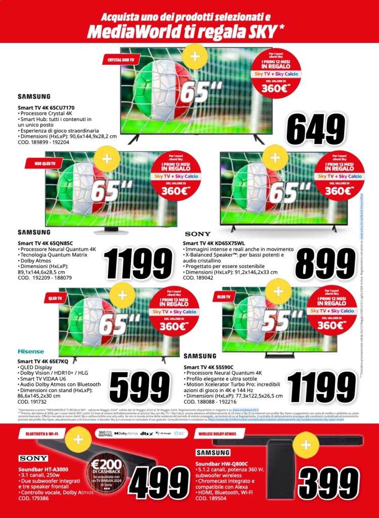 volantino MediaWorld Euro2024 20 maggio pagina 04