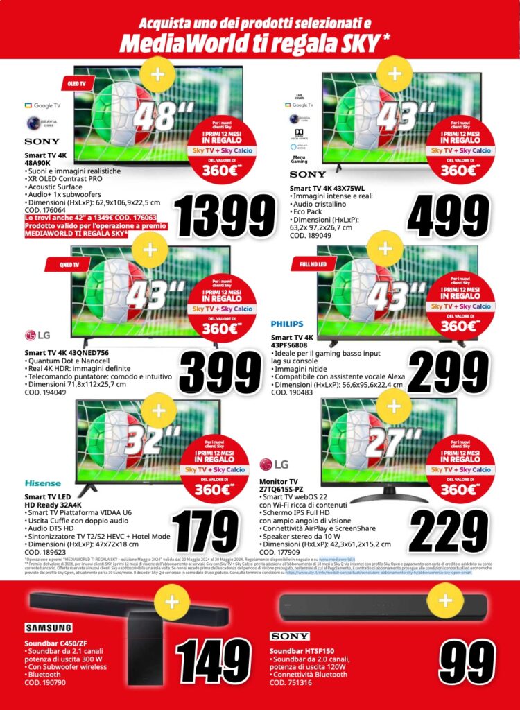 volantino MediaWorld Euro2024 20 maggio pagina 06