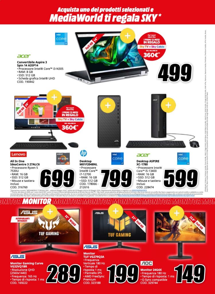 volantino MediaWorld Euro2024 20 maggio pagina 20