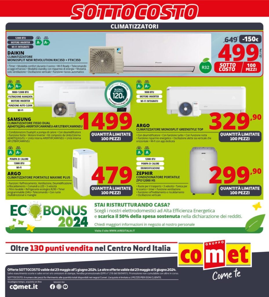 volantino sottocosto Comet 23 maggio 2024 pagina 37