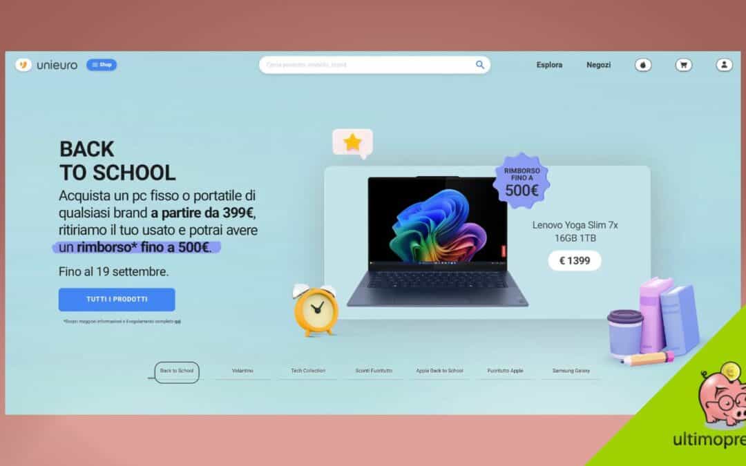 back to school unieuro 2024