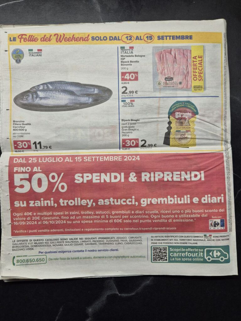 volantino Carrefour sottocosto 6 settembre 2024 pagina 36
