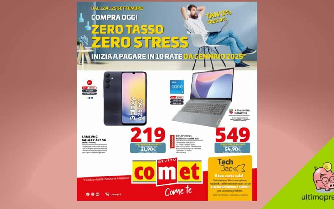 Tasso zero e si paga da gennaio 2024: ecco il volantino Comet dal 12 settembre!