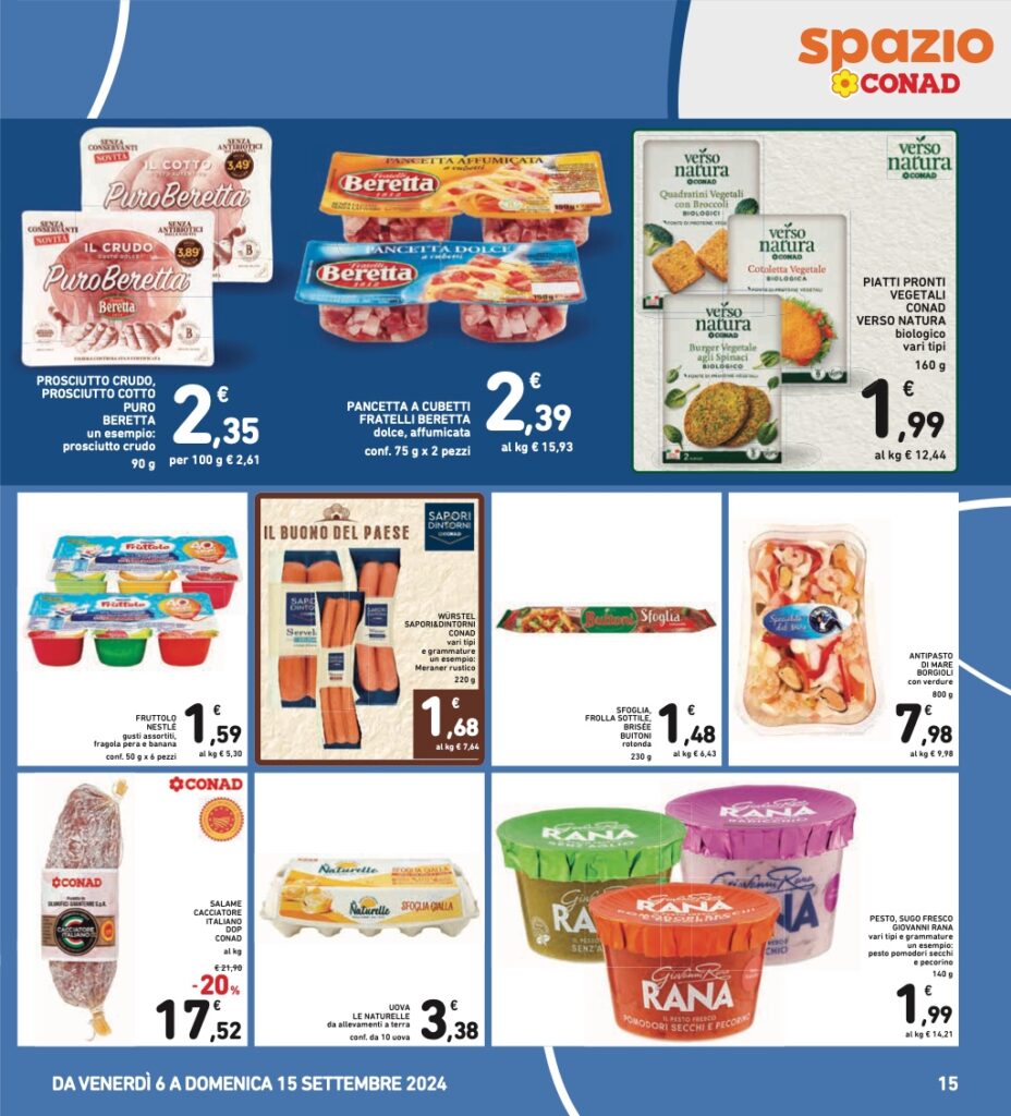 volantino Conad 6 settembre 2024 sottocosto pagina 15