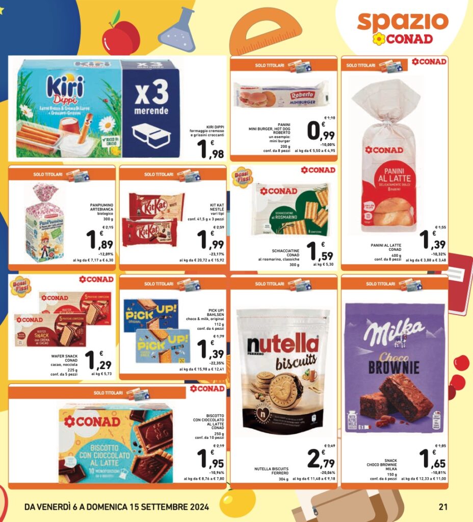 volantino Conad 6 settembre 2024 sottocosto pagina 21